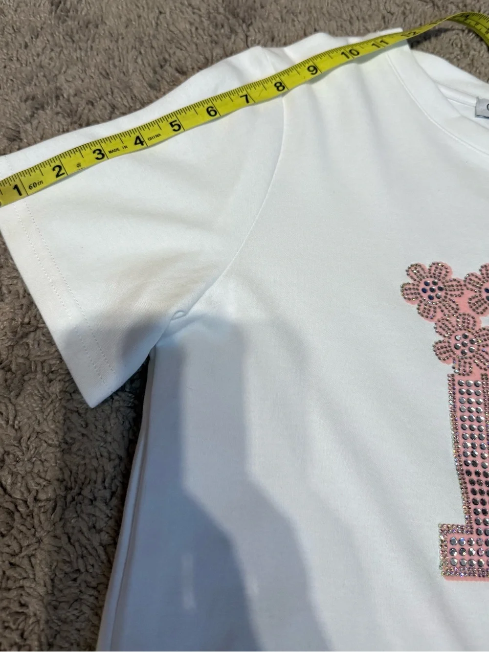 White Rhinestone Style Logo Tee - Picture 6 of 6
